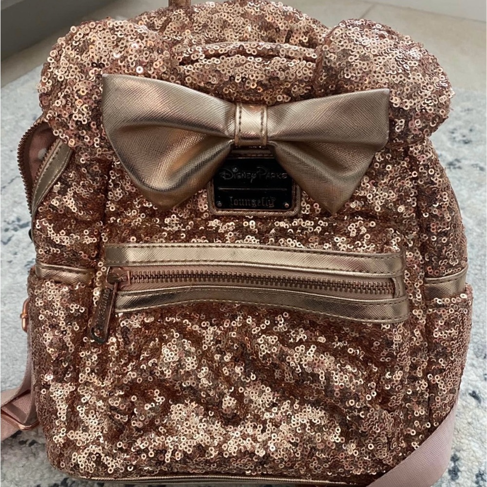 Loungefly Sparkling Rose Gold Sequin Backpack